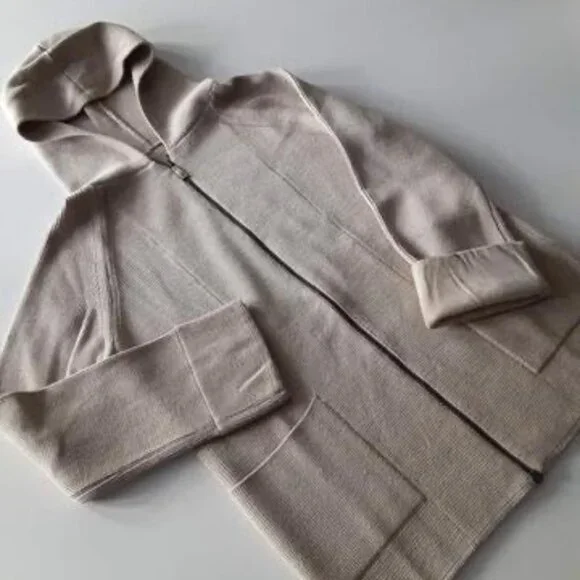 Wool and Suede 2pc Cardigan and Shell Set - size XS